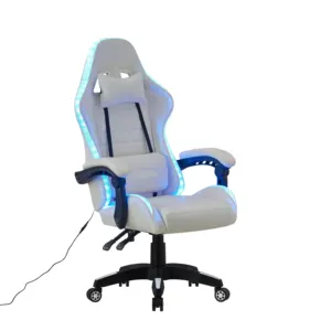 Dropship PU Gaming Chair, Swivel Recliner With Adjustable Backrest