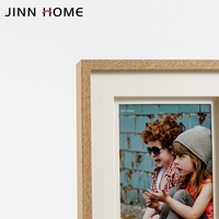 Cadre photo créatif pliable en bois Jinn Home double matelassage 4x6 avec impression UV et découpe pour affichage mural ou sur table