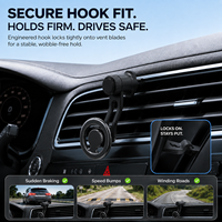 Support magnétique de téléphone pour voiture à portée étendue pour grille d'aération, support à bras réglable compatible MagSafe pour une navigation en conduite sécurisée