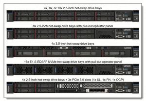Serveur en rack 1U ThinkSystem SR645 V3, densité 4LFF |   EPYC 9534 |   RAID 5350 |   Kit de rails inclus |   32 Go DDR5 |   En stock - Product Image 3