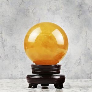 Boule de cristal œil de tigre jaune naturel de haute qualité, pierres de guérison Reiki, sphère - Product Image 4