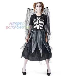 Disfraz de Halloween Colorido de HP para Adultos, Vestido de Malla con Estampado de Esqueleto Zombie y Ángel Caído - Product Image 1