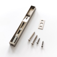 Loquet dissimulé en alliage de zinc ignifuge, loquet de sécurité robuste pour porte commerciale, quincaillerie pour porte double