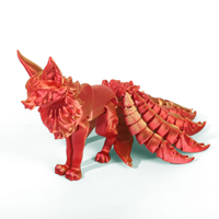 Figurine de dragon lumineux 3D imprimée en plastique, articulée, modèle de simulation de dragon divin, kit de sculpture, 14 ans et plus