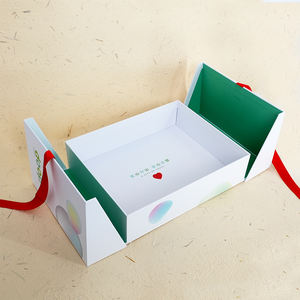 Buena calidad apertura papel corazón amor embalaje doble puerta caja Material duradero caja <span class=keywords><strong>de</strong></span> regalo para joyería - Product Image 1