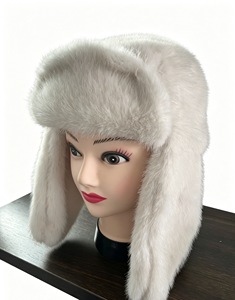 Chapeau trappeur en fausse fourrure pour <span class=keywords><strong>femme</strong></span> - Chapeau d'aviateur chaud et moelleux pour l'hiver avec protège-oreilles, chapeau Ushanka douillet et duveteux pour temps froid - Fournisseur de chapeaux - Product Image 2