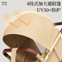 Poussette Bébé Réversible 0-3 Ans, Options Assise et Inclinable, Pliable en une seule étape, Légère en Alliage d'Aluminium, Charge Maximale 15kg