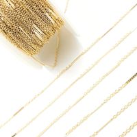 Chaîne en or 14 carats personnalisée avec barre à maillons créative, chaîne de clavicule créative de 1,3 mm, collier en chaîne O pour femmes et filles