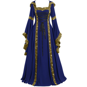 Abito lungo Vintage <span class=keywords><strong>da</strong></span> <span class=keywords><strong>donna</strong></span> stile corte medievale Costume di <span class=keywords><strong>Halloween</strong></span> - Product Image 6
