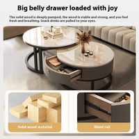 Table basse moderne et simple en bois massif 2024, mobilier haut de gamme pour salon et petits appartements