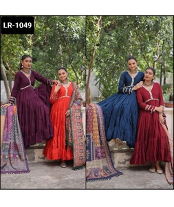 Vêtements traditionnels indiens Salwar Kameez Pakistan Bollywood Nouveau mariage Robe de designer indien avec fil à broder lourd - Product Image 1