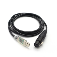 Kabel Audio Digital USB Male XLR Male dengan Chip FTDI232 PL2303 CH340 CP2102, Jaket PVC, dan Perisai Kombinasi untuk Mikrofon/Speaker