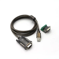 Cable de puerto serie USB 2.0 a DB9 de 9 pines RS485 RS422 con chip FTDI OEM de fábrica, Plug and Play, con revestimiento transparente
