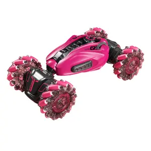 RC Stunt Car 2.4GHz telecomando sensore gesto macchinine bifacciale rotante fuoristrada 360 flip con luci musica