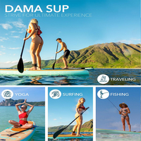 Planche à pagaie gonflable DAMA 320*81*15cm, idéale pour les excursions sur lacs calmes, maniement stable, programme de distribution disponible