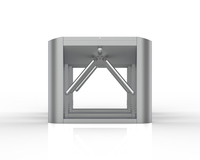 Tourniquet à trois bras vertical en acier inoxydable pour bureau