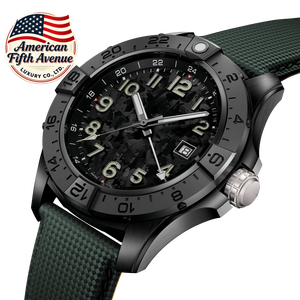 Montre mécanique de luxe pour homme 7A, tendance, Super Avenger, édition Mission Nocturne, cadran noir, aiguilles luminescentes avec calendrier, breitlines - Product Image 2