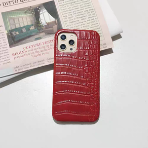 Coque de téléphone en cuir PU grain crocodile personnalisée, directement de l'usine, avec dissipation thermique, OEM/ODM, fine, respirante et protectrice - Product Image 1