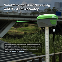 Receptor GPS GNSS RTK SMA28H Laser Rover 4G/WiFi/NFC con PPP, IMU, Cámaras Duales, Colector de Datos AR y Software UHF 15KM