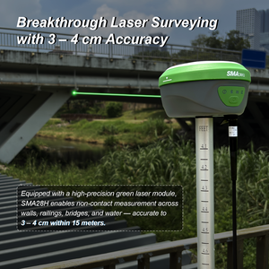 Receptor <span class=keywords><strong>GNSS</strong></span> RTK SMA28H Laser Rover 4G/WiFi/Bluetooth/NFC con PPP, IMU, Cámaras Duales, Colector de Replanteo AR con Software UHF 15KM - Product Image 2