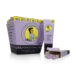 Boîte en vrac Blazy Purple Grateful Dead Classic Cone Rolling Papers 110MM/78MM Essentiels : Briquets en silicone premium - Product Image 1