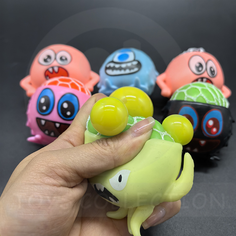 Custom Designed Anti-Stress Monster Squeeze Toy 65mm TPR