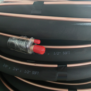 Tuyau en cuivre de 3/8 pouce non isolé, isolation en <span class=keywords><strong>mousse</strong></span> de caoutchouc, tube en cuivre pour climatiseur HVAC - Product Image 5