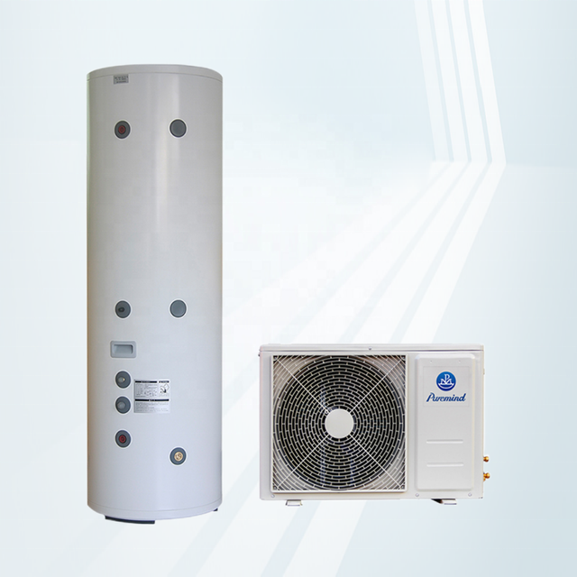 Puremind 200L 300L Air Source Heat Pump Split Type Domestic Hot Water Heater Mini Split Heat Pump for Europe Poland Germany