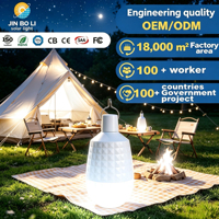 Ampoule LED à charge USB, télécommande tactile, intensité variable, lumière du jour 6000K, pour jardin, urgence, panne de courant, camping extérieur, marché nocturne
