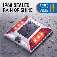 Marqueur de sécurité routière à LED double face en alliage d'aluminium alimenté par énergie solaire IP68 pour les zones de stationnement