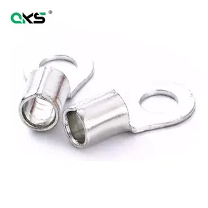 RNB3.5-5 terminal lugs non-Insulated Electrical Crimp Copper ring terminal ring bare terminal Tinned round non insulate AWG22-16