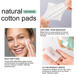 Almohadillas de algodón desechables finas para la aplicación de tóner de eliminación de maquillaje Compresa húmeda Hipoalergénico sin pelusa Ideal para TOP-008 a granel - Product Image 2