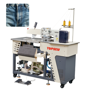 Máquina de Coser Industrial Automática para Bolsillos J Stitching, Programable para Patrones de Cierre de Pantalones Vaqueros y de Mezclilla - Product Image 1