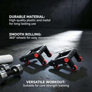 Dispositivo de Fitness Multifuncional para Uso Doméstico, Soporte para <span class=keywords><strong>Flexiones</strong></span>, Entrenador de Músculos Abdominales, <span class=keywords><strong>Rueda</strong></span> <span class=keywords><strong>Abdominal</strong></span>, Ecológico y Ligero - Product Image 1
