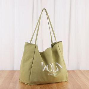 Wholesale Eco-friendly Oversized Fashion <b>Reusable</b> Cotton Canvas Tote <b>Bags</b> Custom Printed Logos Recyclable Design CE Certified - Product Image 3