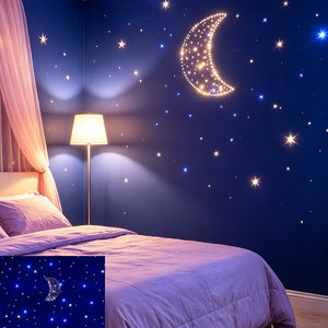 Telón de Fondo con Efecto de Iluminación de Escenario Personalizable, Decoración LED de <span class=keywords><strong>Cielo</strong></span> Estrellado y Lluvia de Meteoros para Interiores, Cortina de Luces Estelares - Product Image 4