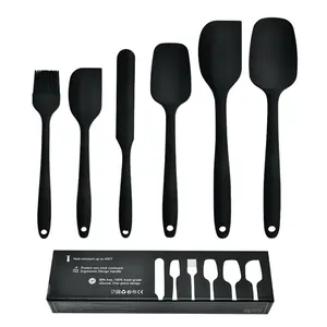 Kitchen 6 Pieces Silicone Spatula Scraper Silicone Spatula Set Pastry Baking Tools