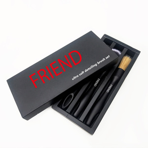 Car <b>Cleaning</b> <b>Brush</b> Set 3 Piece Pig Bristle Detailing <b>Brush</b> For Air Vent Crevice Makeup <b>Cleaning</b> - Product Image 4