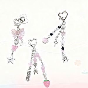 Breloques de téléphone mignonnes en forme de fleur, sangles de téléphone en cristal de verre Muguet, accessoires pour coques de téléphone pour femmes - Product Image 1
