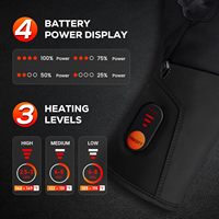 Batterie rechargeable 7,4 V 3000 mAh, gants de ski chauffants fins et imperméables, design antidérapant, sangle réglable pour unisexe, utilisation hivernale