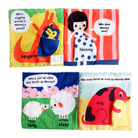 Livre en tissu amusant pour enfants, livres éducatifs pour bébé, cadeaux d'apprentissage précoce, livre en tissu doux pour bébé, jouets