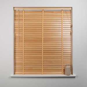 Persiana Vertical Moderna de Madera Personalizada para Ventana, sin Cables, Tipo Veneciana, Duradera y Ecológica - Product Image 1