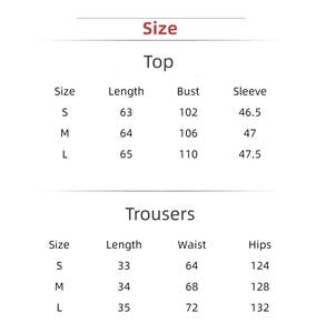 Moda donna bianca stampa Love cotone comodi Shorts <span class=keywords><strong>a</strong></span> maniche lunghe pigiama due pezzi da casa pigiama set - Product Image 6