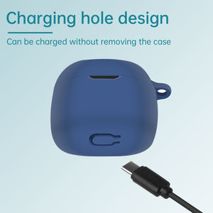 Convient pour <span class=keywords><strong>JBL</strong></span> TUNE <span class=keywords><strong>Flex</strong></span> Case Silicone Protective Earphone Case Shockproof with Hook - Product Image 3