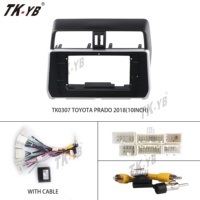 Cadre de radio de voiture TK de 10 pouces, accessoires de tableau de bord de voiture pour Toyota Prado, vente chaude