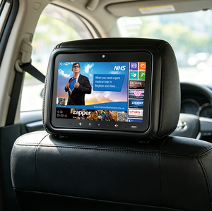 Écran tactile publicitaire pour appuie-tête de taxi 10,1 pouces, Android 12-24V, 4G WIFI, affichage arrière pour la mobilité intelligente - Product Image 6