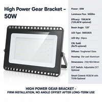 Projecteur LED extérieur étanche à lumière chaude de haute qualité, 50W, 70W, 100W, 150W, 200W, 250W, avec réflecteur, sécurité renforcée, fournisseur d'usine