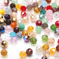 Perles de verre cristal 2/3/4/6/8/10/12mm, vente en gros prix d'usine, perles de verre en forme de globe à 32 facettes, accessoires de bijoux