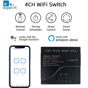 <span class=keywords><strong>Module</strong></span> de relais numérique EWeLink <span class=keywords><strong>WiFi</strong></span> RF 433 MHz avec contrôle momentané, auto-bloquant et interbloquant, DC 7-32V, <span class=keywords><strong>pour</strong></span> automatisation intelligente - Product Image 3