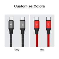 CHXDEV Câble de données tressé de haute qualité en gros, Type C, 1m, PD3.1, 240W, 48V, 5A, charge rapide, transfert de données 480Mbps, Type C